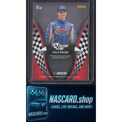 2018 Panini Victory Lane #S-CR Cole Rouse Signatures Gold #/99