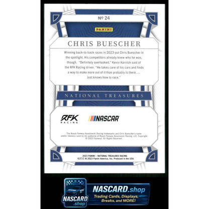 2023 Panini National Treasures #24 Chris Buescher Holo Silver #/15