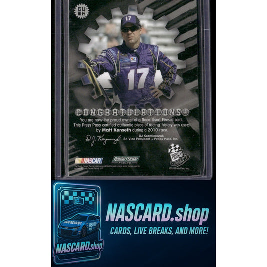 2011 Press Pass #GU-MK Matt Kenseth Geared Up Holofoil #/50 - NASCARD.shop