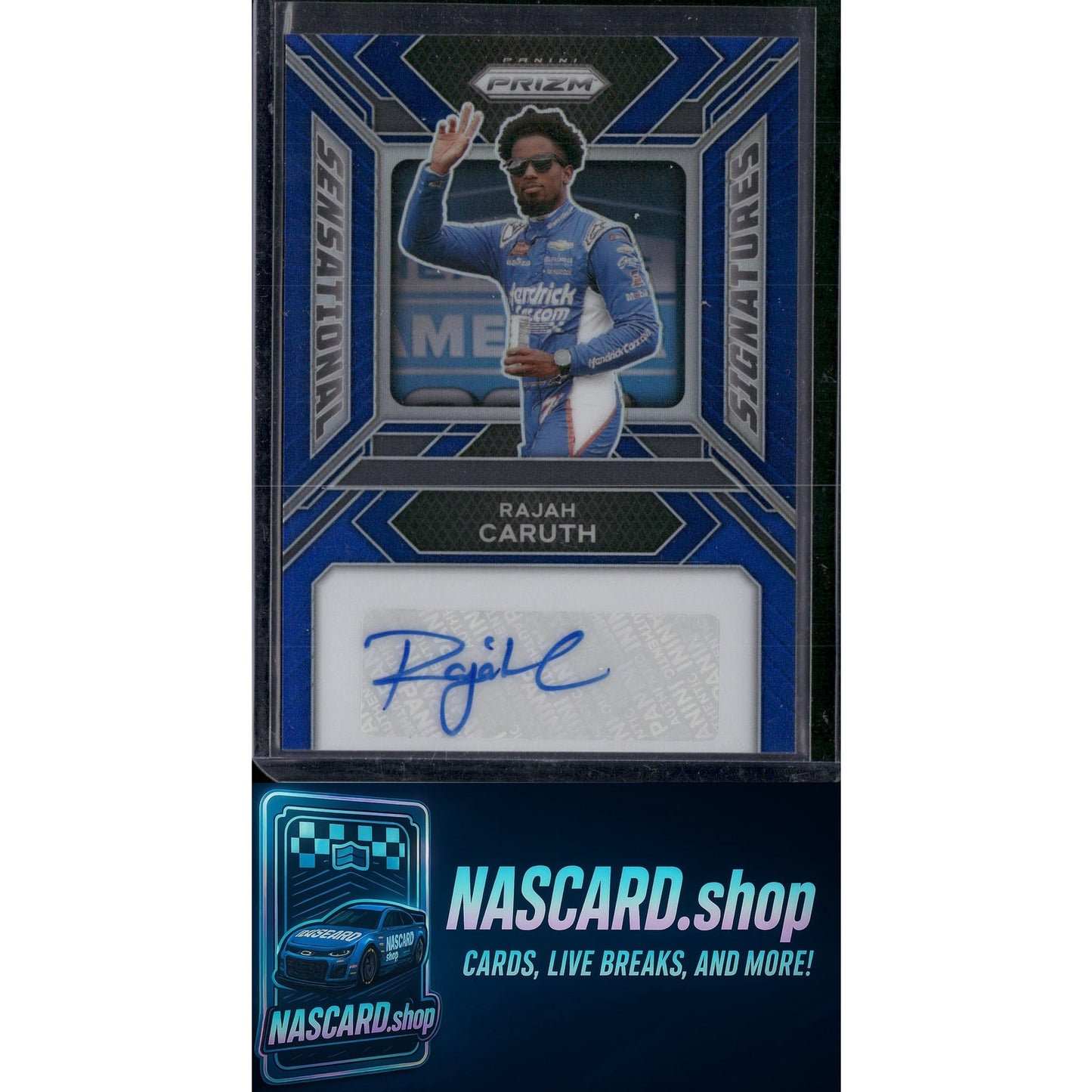 2024 Panini Prizm #SS-RCH Rajah Caruth Sensational Signatures Blue #/49 - Card Gorilla
