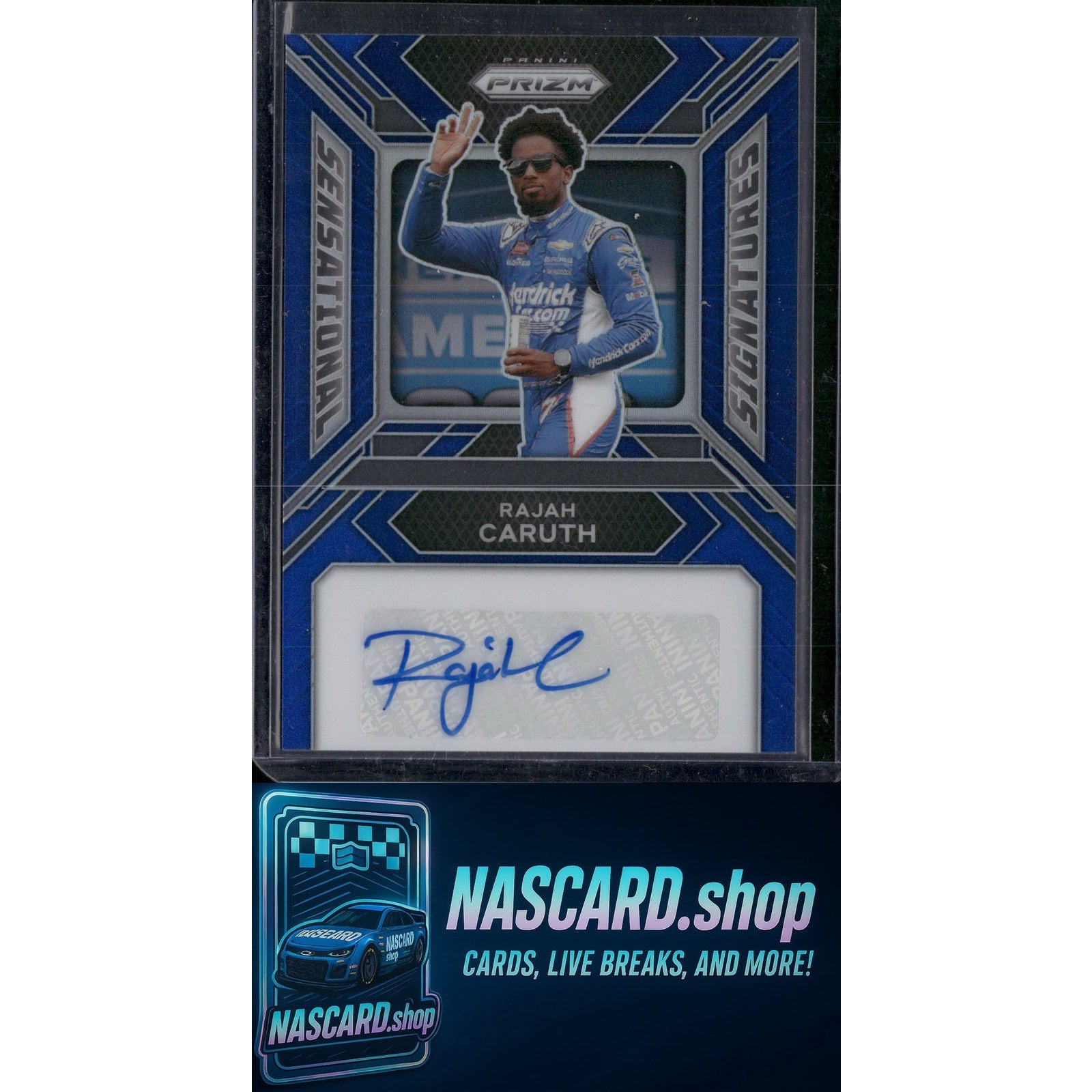 2024 Panini Prizm #SS-RCH Rajah Caruth Sensational Signatures Blue #/49 - Card Gorilla