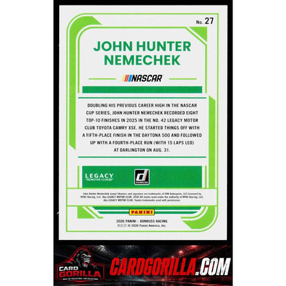 2026 Donruss #27 John Hunter Nemechek Numbers #/42