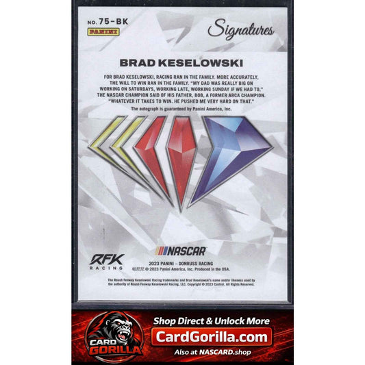 2023 National Treasures Brad Keselowski 75th Anniversary Signatures Holo /75
