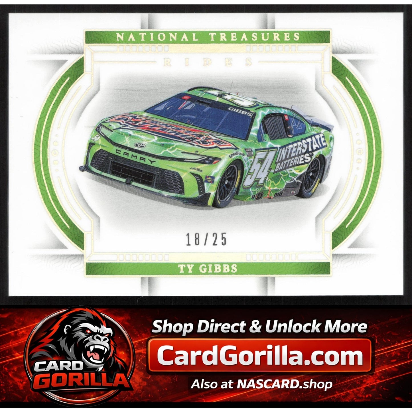 2024 Panini National Treasures #55 Ty Gibbs Holo Silver #/25