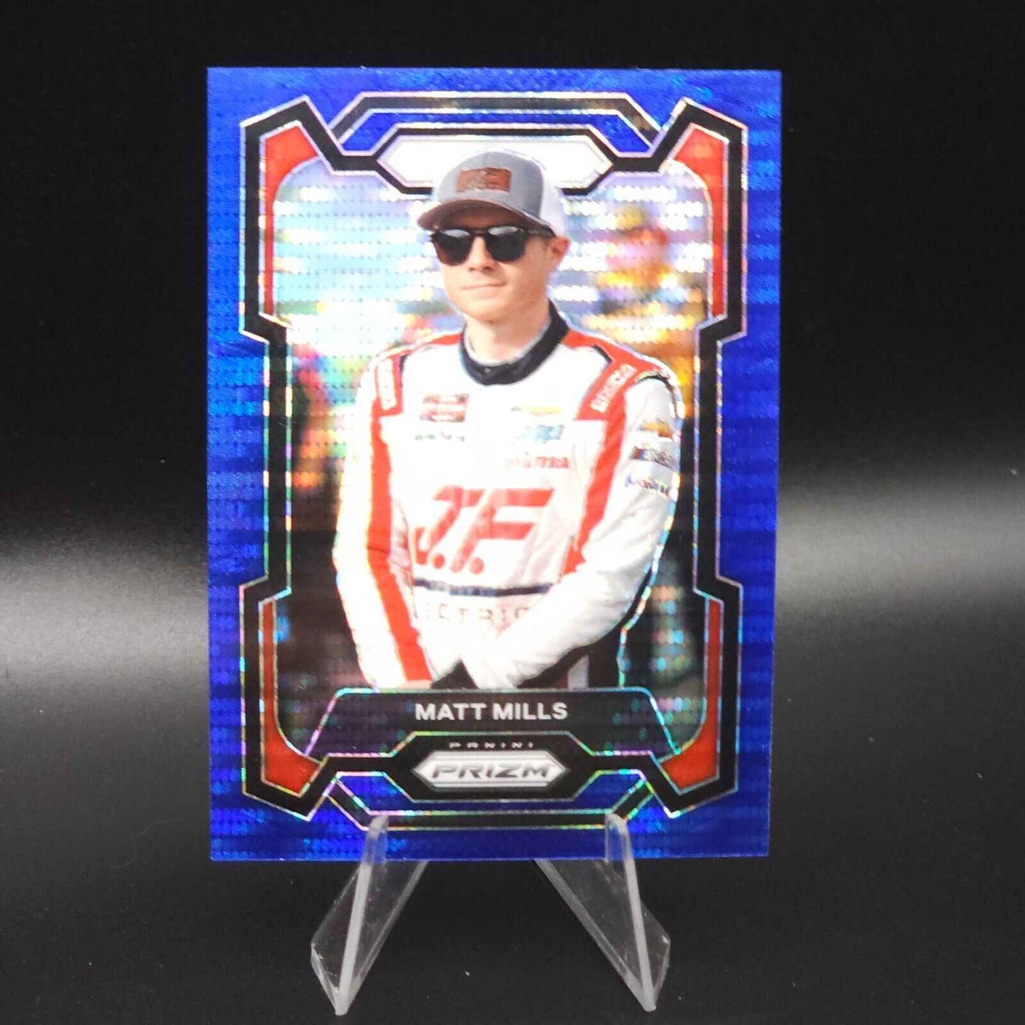 2024 Panini Prizm Racing Blue Pulsar #74 Matt Mills /75 - NASCARD.shop