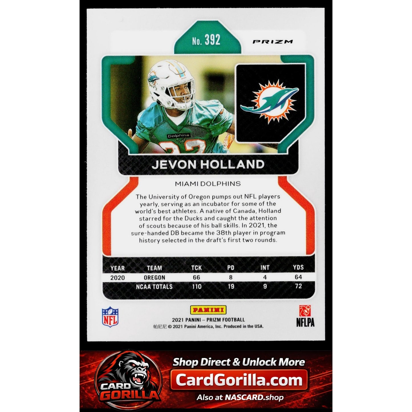 2021 Panini Prizm #392 Jevon Holland Red Ice