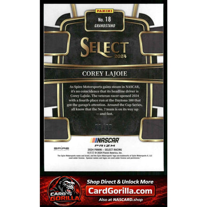 2024 Panini Select #18 Corey LaJoie White Prizms #/99