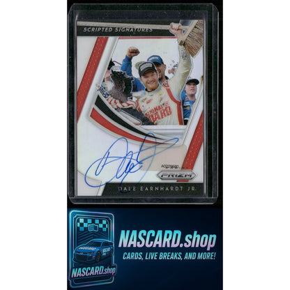 2019 Panini Prizm #SS-JR Dale Earnhardt Jr Scripted Signatures White Prizm #/5 - Card Gorilla