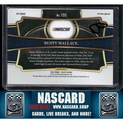 2024 Panini Select #155 Rusty Wallace Purple Prizms #/75