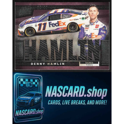 2023 Panini Prime #N-DHA Denny Hamlin Names Tires #/99