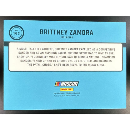 2024 Panini Donruss Brittney Zamora #163 Carolina Blue 46/249 Retro 91