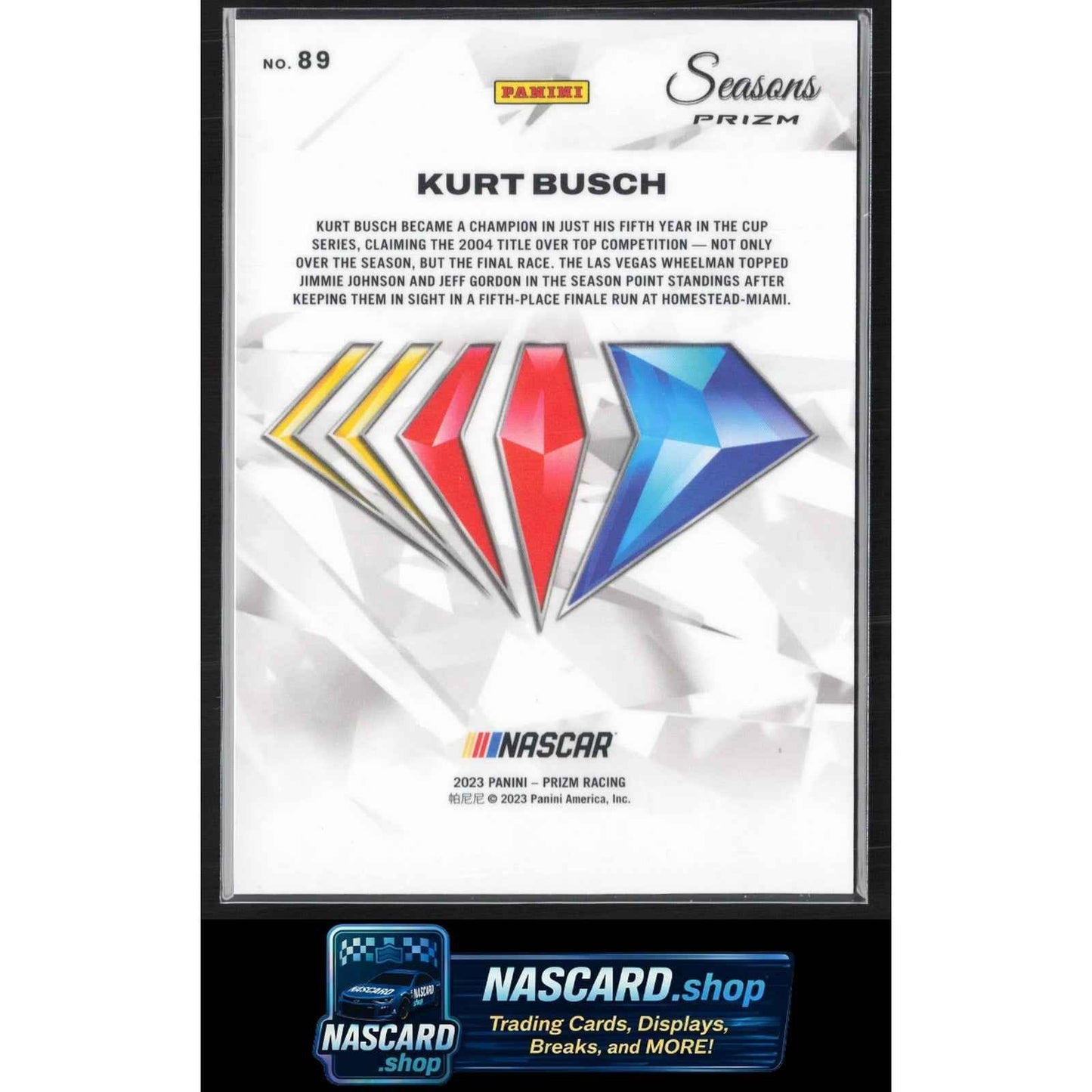 2023 Panini Prizm #89 Kurt Busch NASCAR 75th Anniversary