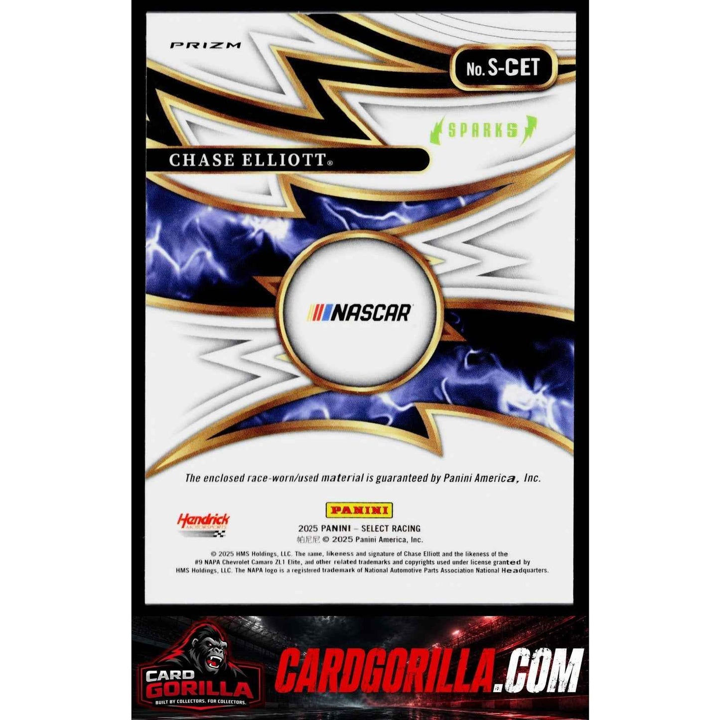 2024 Panini Select #S-CET Chase Elliott Sparks Flash Prizms