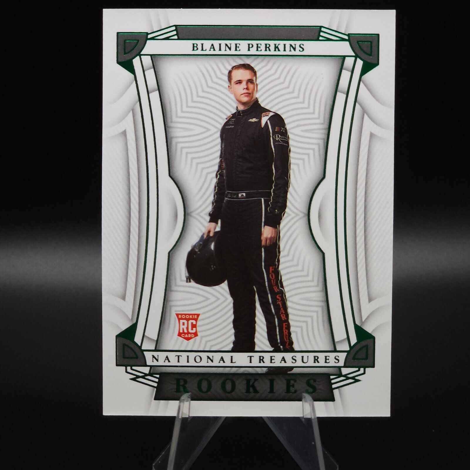 2023 Panini National Treasures - Rookies Green #99 Blaine Perkins /5 (RC) - Card Gorilla