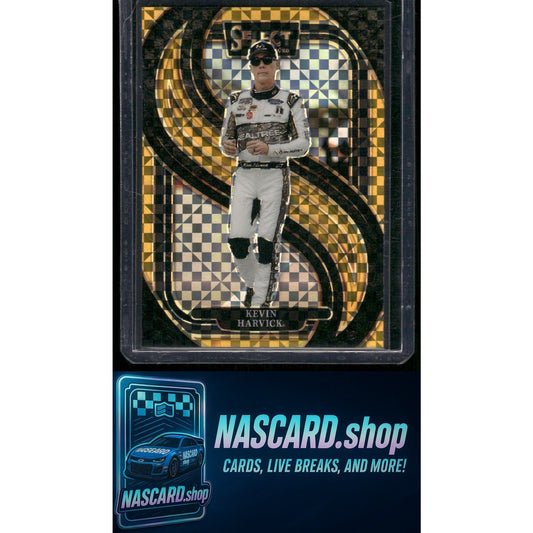 2025 Panini Select Trackside #235 Kevin Harvick Gold Power Plaid #/13