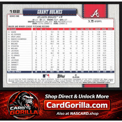 2026 Topps #182 Grant Holmes Spring Training