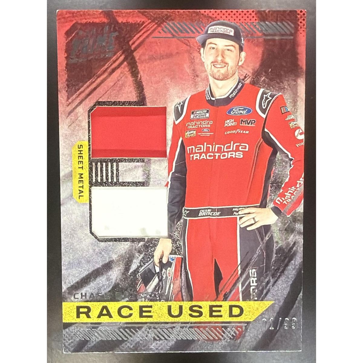 2023 Panini Prime Chase Briscoe #RUD-CBR Race Used Duals Sheet Metal MEM
