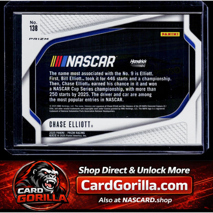 2025 Panini Prizm #138 Chase Elliott White Sparkle