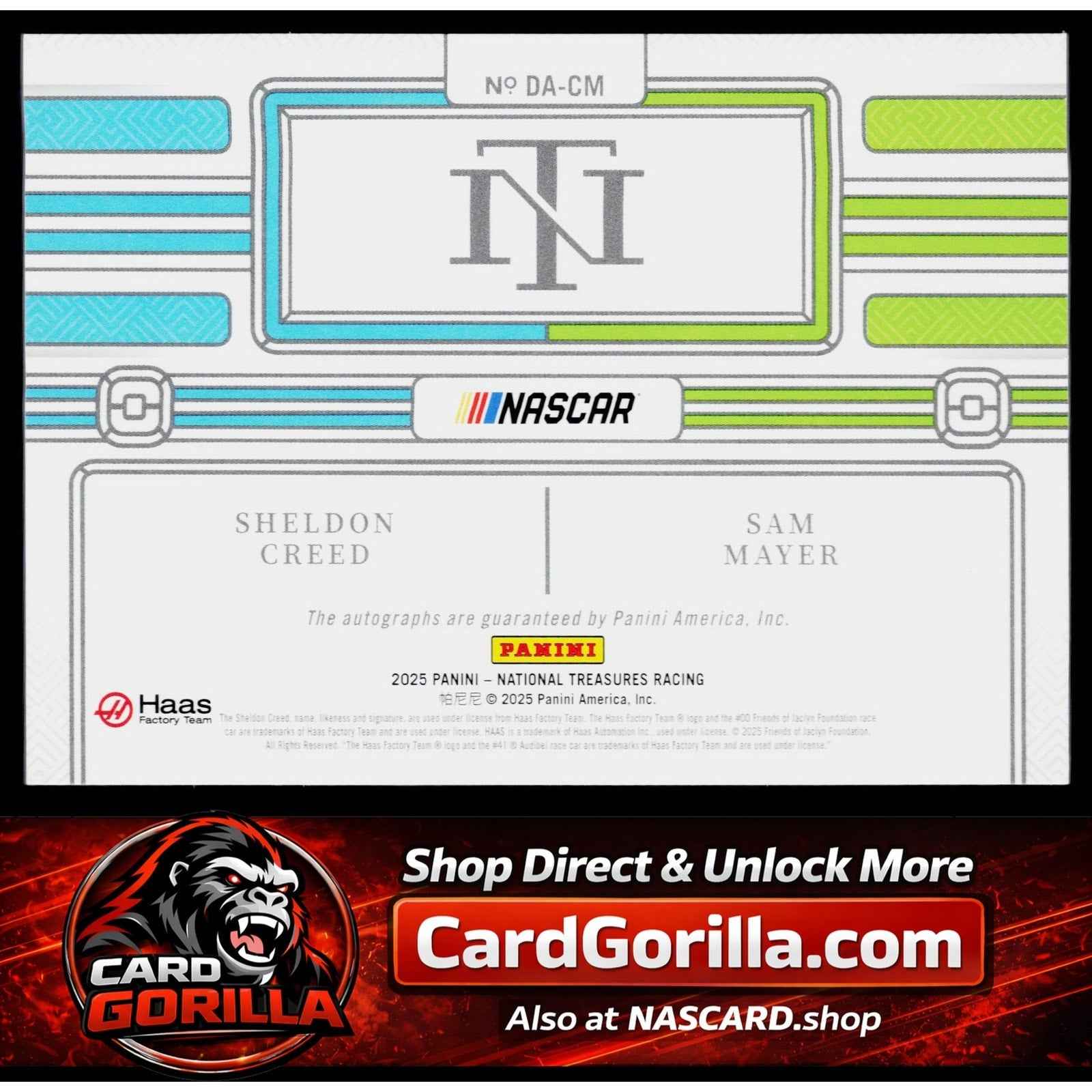 2025 National Treasures Sheldon Creed Sam Mayer Dual Auto Holo Silver #/25
