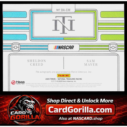2025 National Treasures Sheldon Creed Sam Mayer Dual Auto Holo Silver #/25