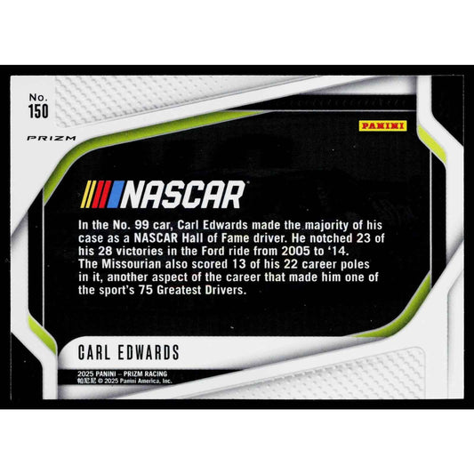 2025 Panini Prizm #150 Carl Edwards White Sparkle