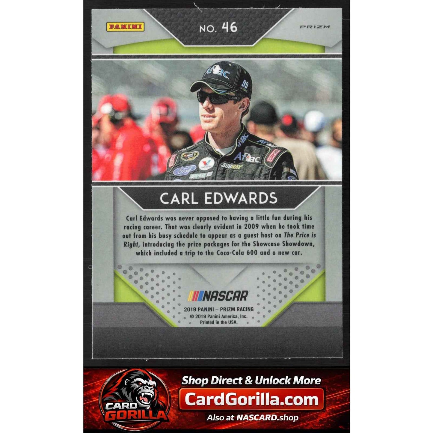 2019 Panini Prizm #46 Carl Edwards White Sparkles Prizm (Promo)