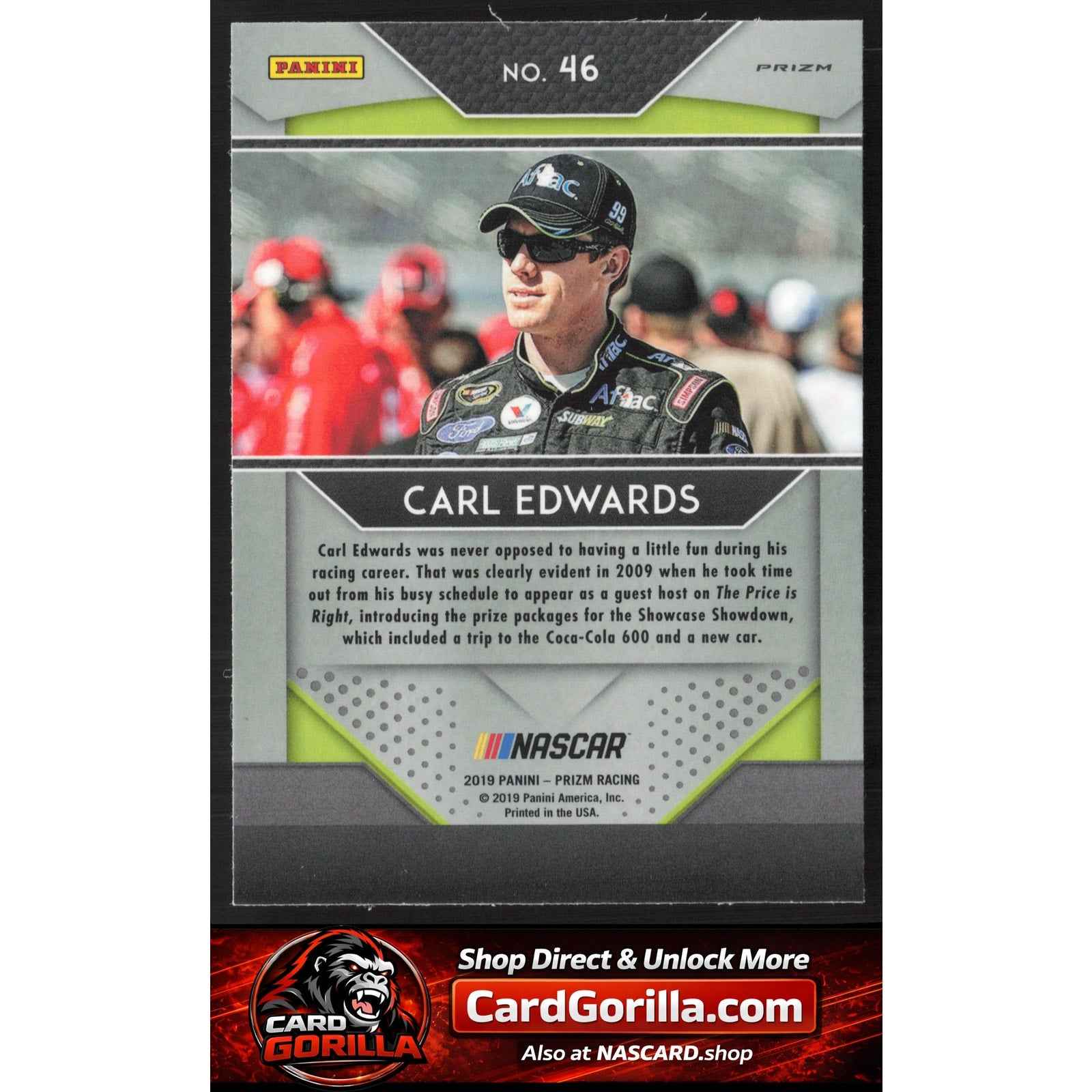 2019 Panini Prizm #46 Carl Edwards White Sparkles Prizm (Promo)