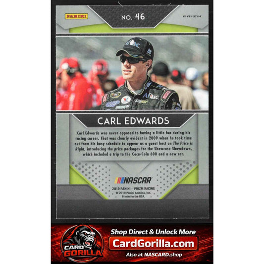2019 Panini Prizm #46 Carl Edwards White Sparkles Prizm (Promo)