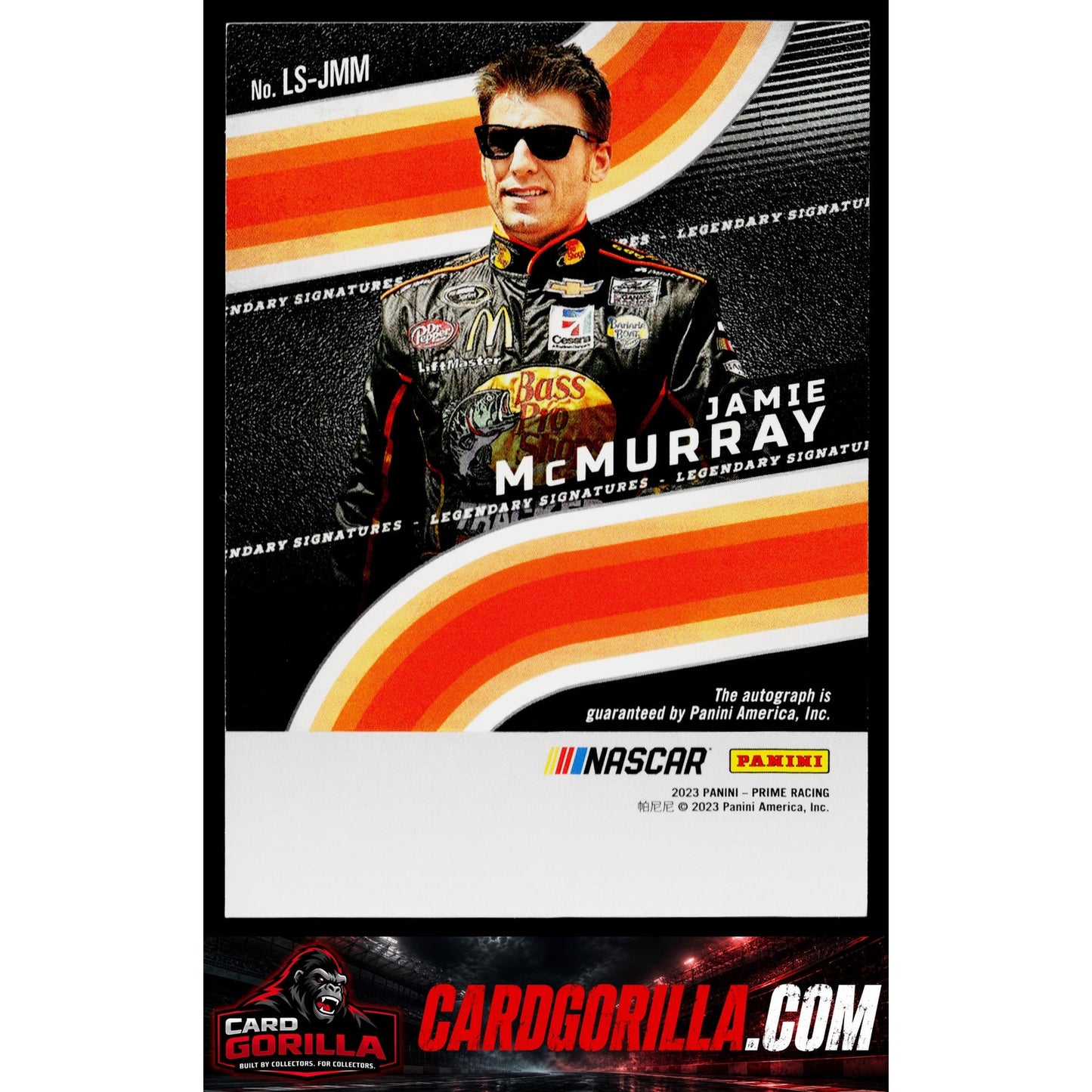 2023 Panini Prime #LS-JMM Jamie McMurray Legendary Signatures Holo Silver #/10