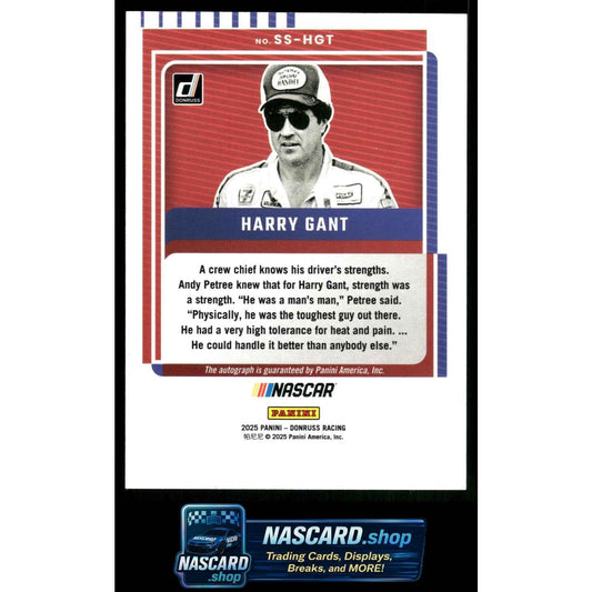 2025 Donruss #SS-HGT Harry Gant Signature Series Blue Xplosion #/25