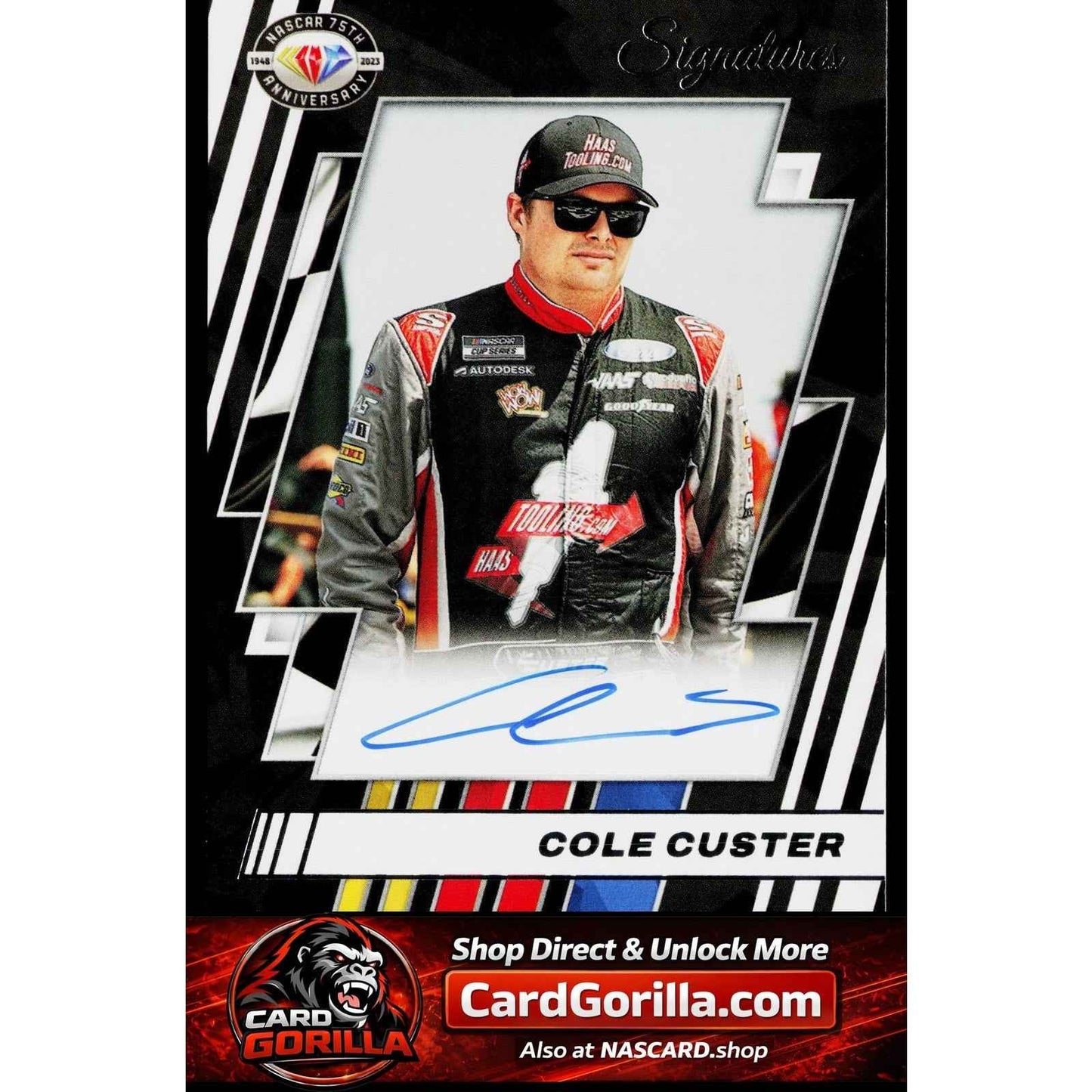 2023 Panini National Treasures Cole Custer NASCAR 75th Anniversary Signatures