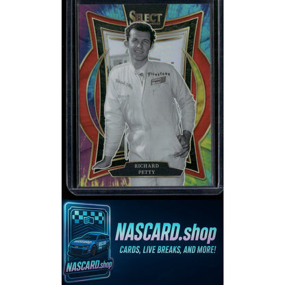 2025 Select Racing #22 Richard Petty Grandstand TIe-Dye Prizms #/25 - Card Gorilla