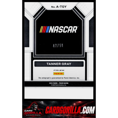 2023 Panini Prizm #A-TGY Tanner Gray Autographs Checkered Flag Prizm #/50