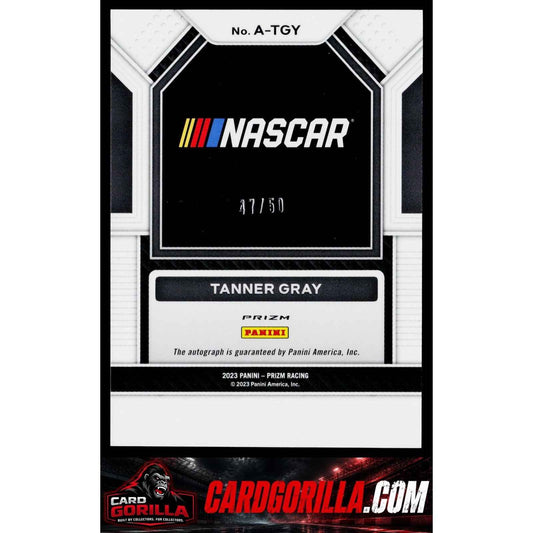 2023 Panini Prizm #A-TGY Tanner Gray Autographs Checkered Flag Prizm #/50