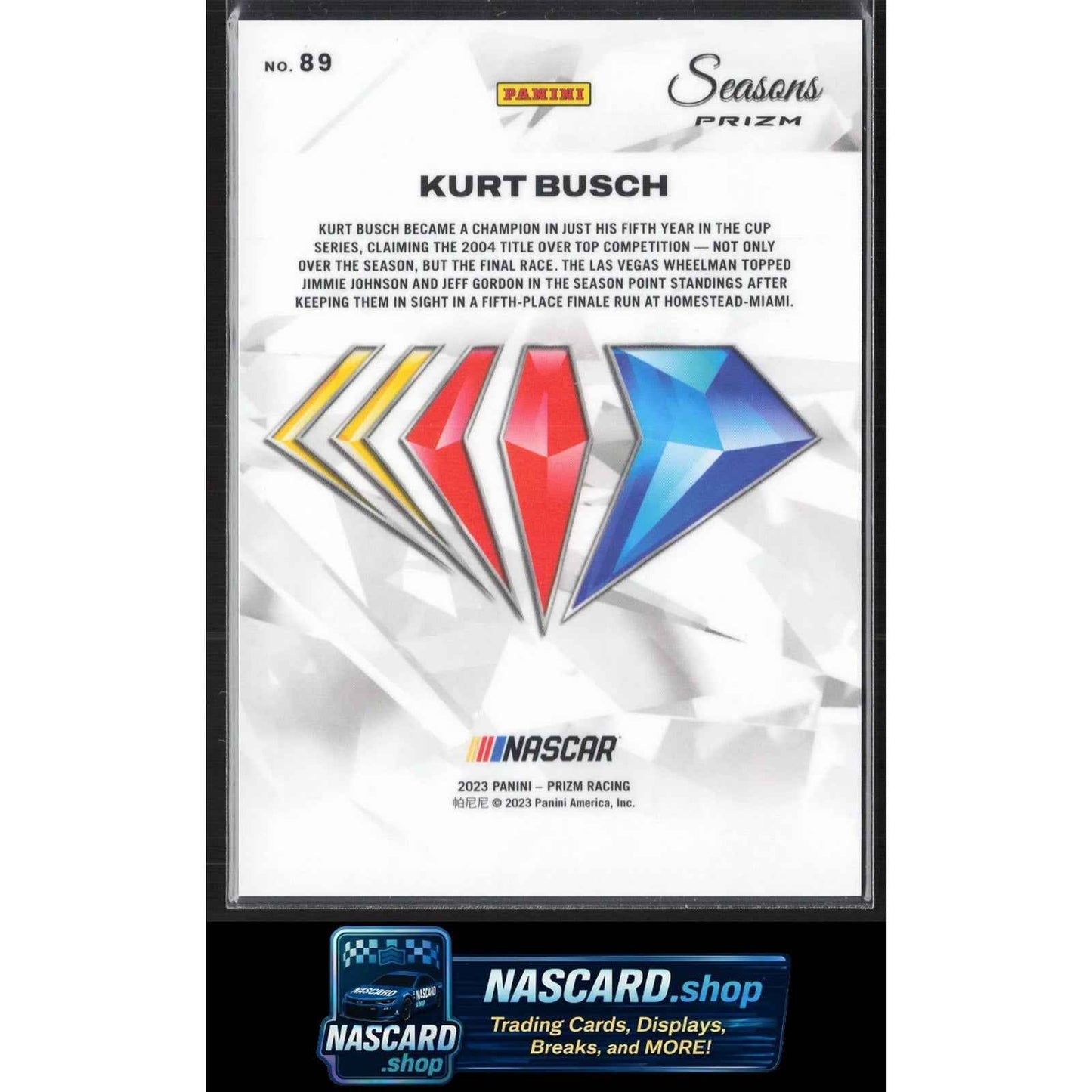 2023 Panini Prizm #89 Kurt Busch NASCAR 75th Anniversary