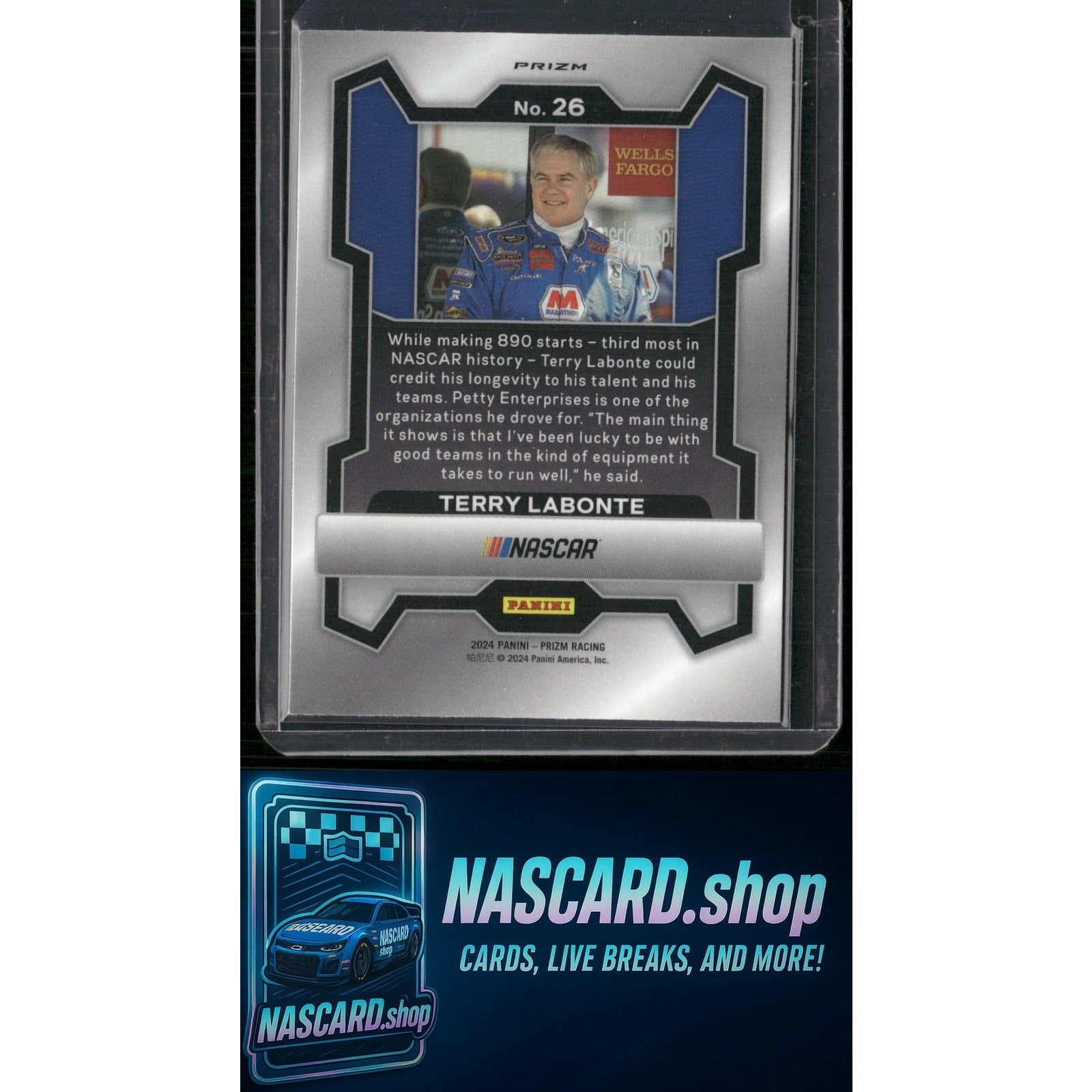 2024 Panini Prizm #26 Terry Labonte Blue Ice - Card Gorilla