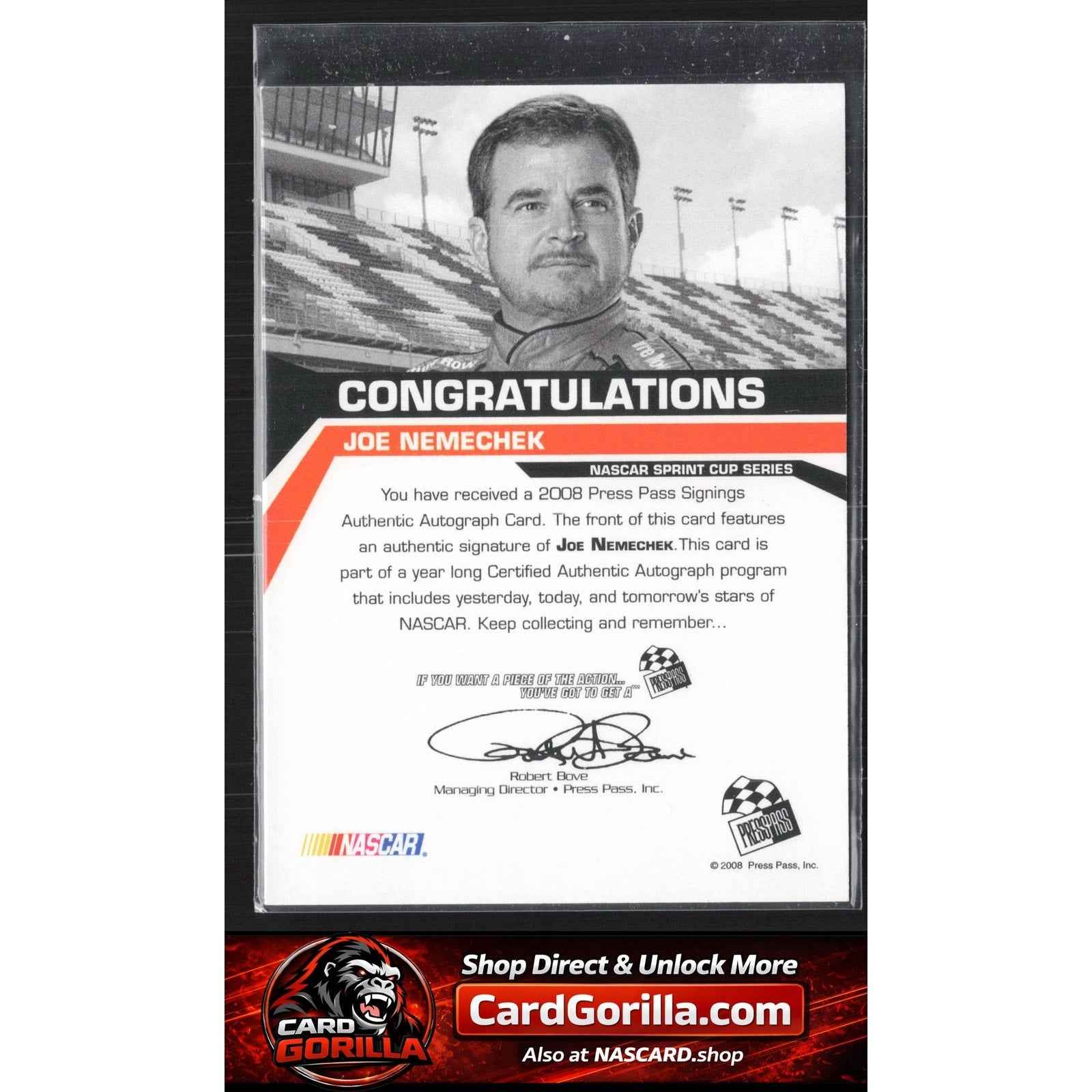 2008 Press Pass #NNO Joe Nemechek Signings Blue #/25