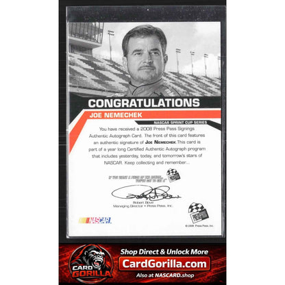 2008 Press Pass #NNO Joe Nemechek Signings Blue #/25