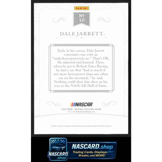 2025 Panini National Treasures #10 Dale Jarrett 2016 Throwback Gold #/15