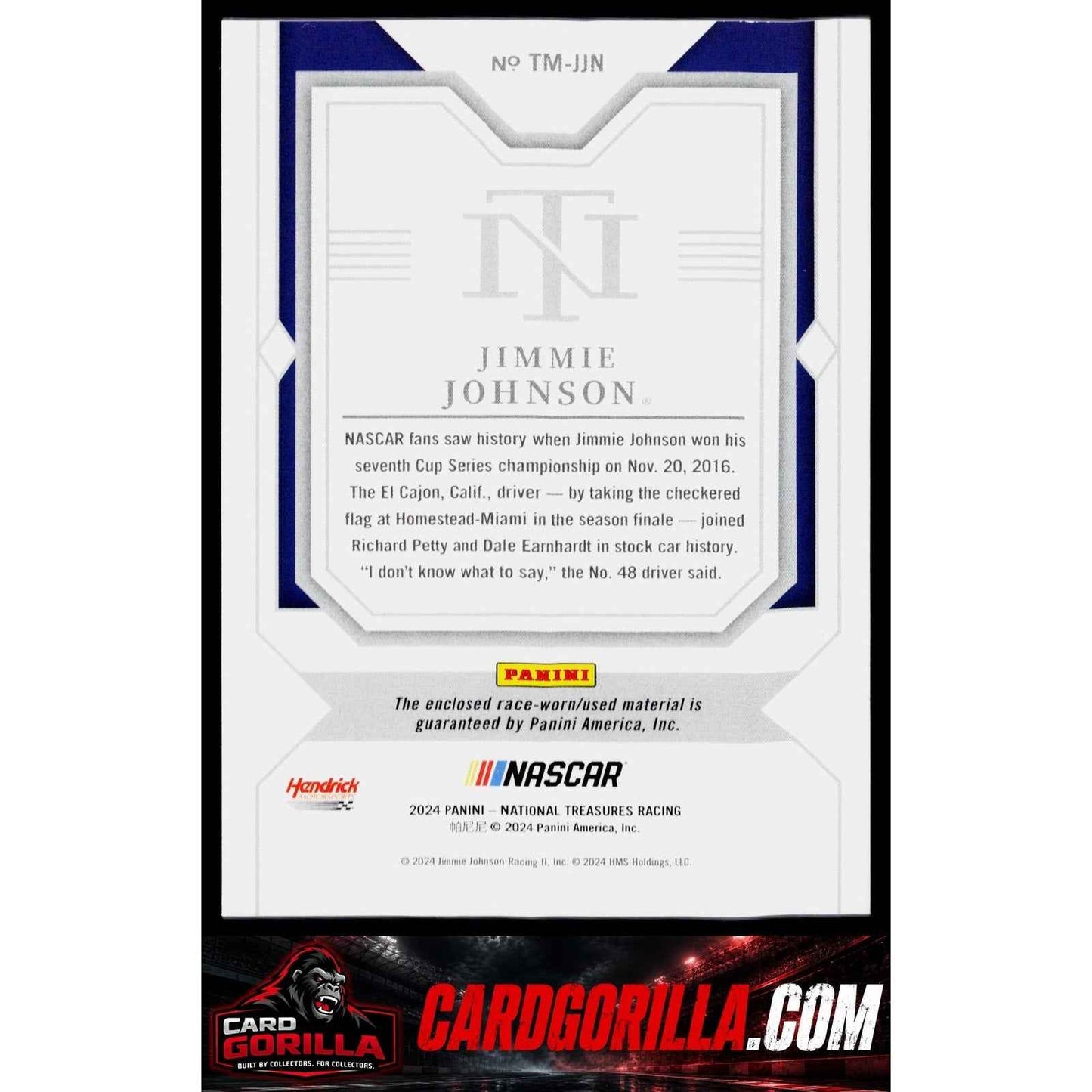 2024 National Treasures Jimmie Johnson Timeline Materials Holo Silver #/25