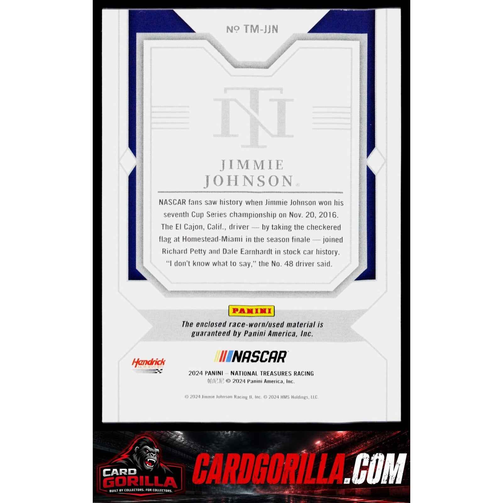 2024 National Treasures Jimmie Johnson Timeline Materials Holo Silver #/25