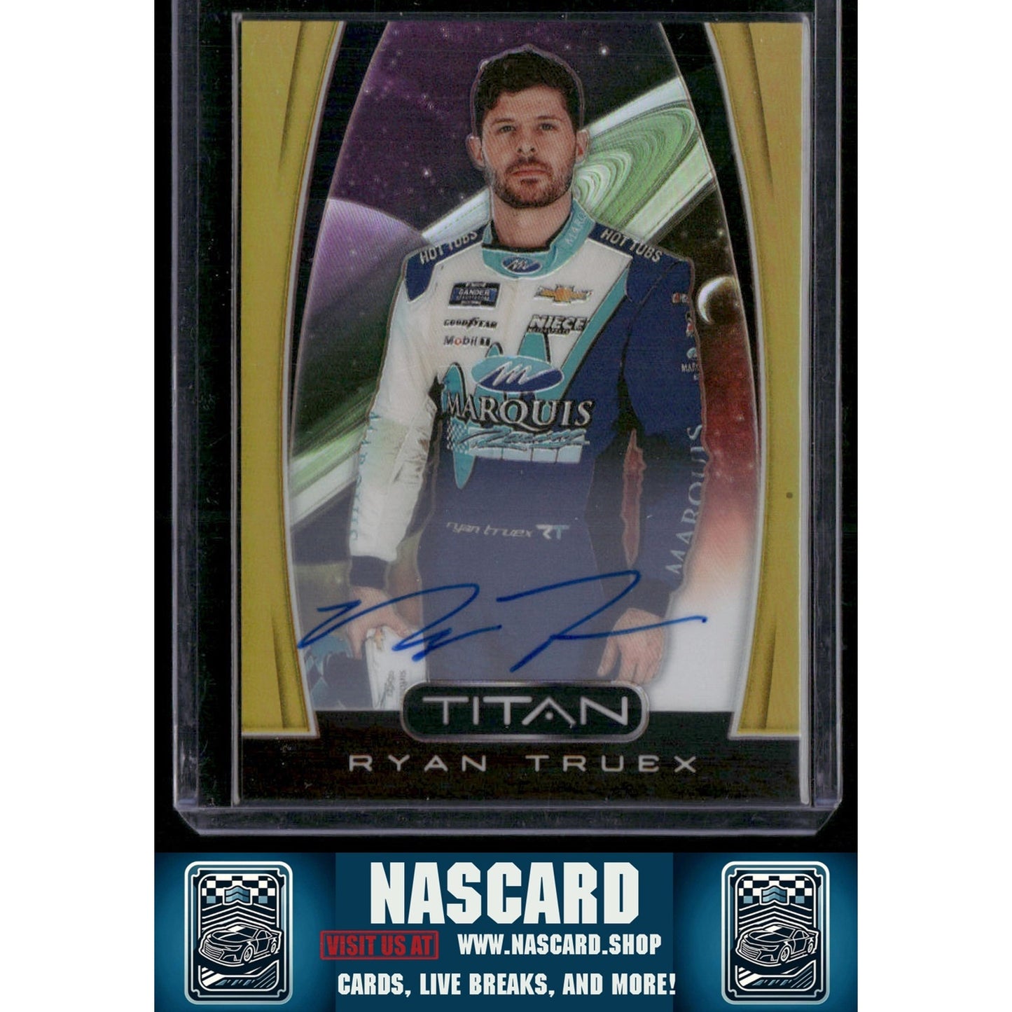 2020 Panini Chronicles #18 Ryan Truex Titan Gold #/10 - NASCARD.shop
