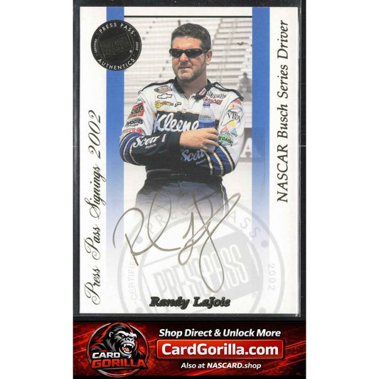 2002 Press Pass #NNO Randy Lajoie Signings Gold #/50
