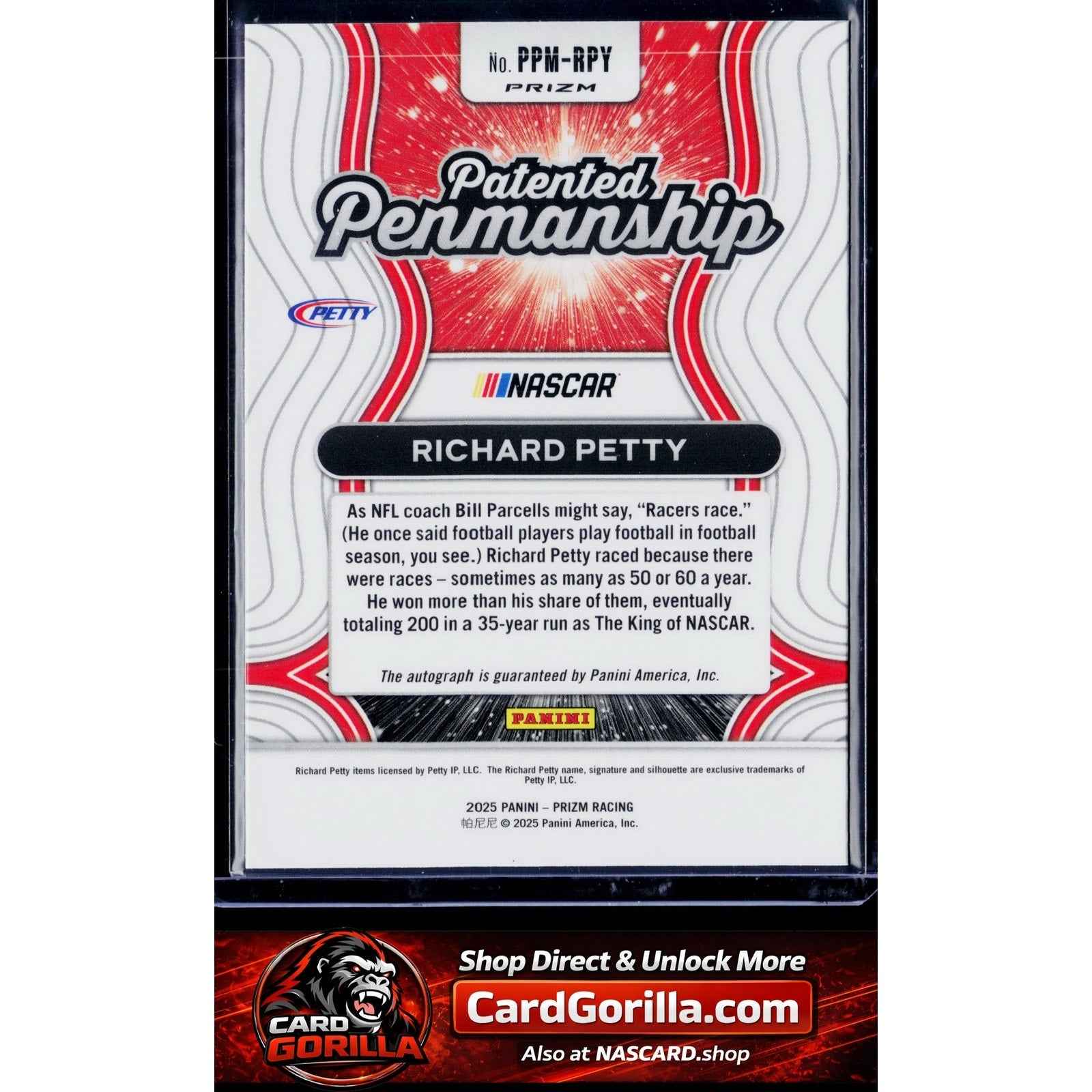 2025 Panini Prizm #PPM-RPY Richard Petty Patented Penmanship Autographs