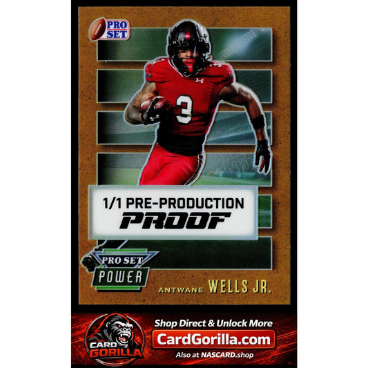 2024 Pro Set Metal Antwane Wells Jr. Pro Set Power Pre-Production Proofs #1/1