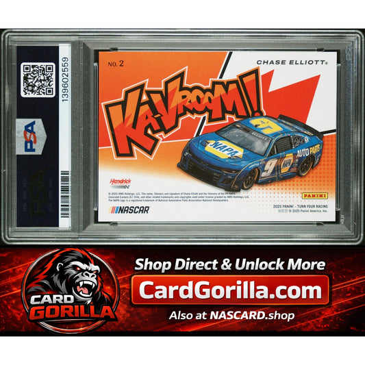 2025 Panini Turn Four Nascar Ka-Vroom #2 Chase Elliott PSA 9