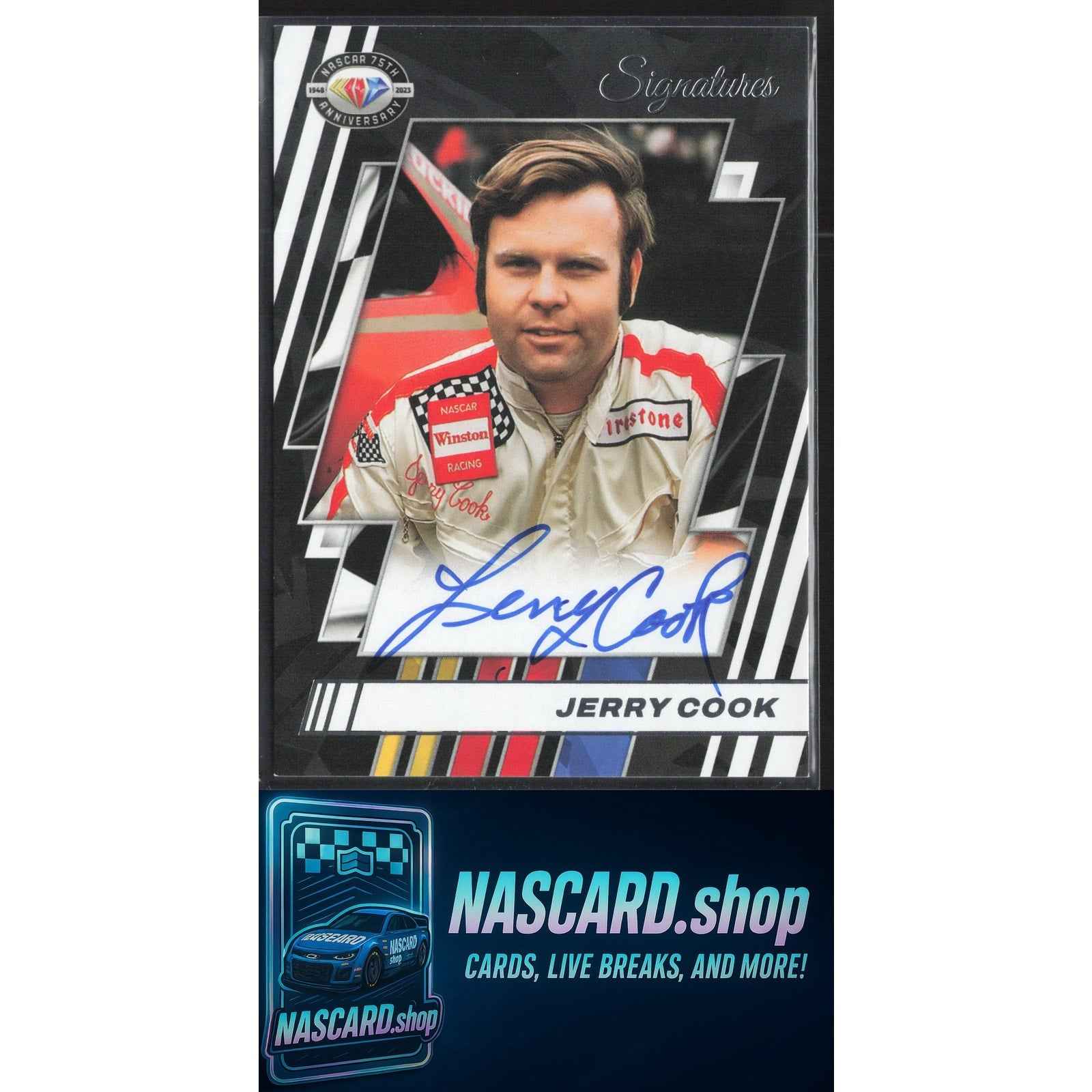 2023 Panini Prime #75-JC Jerry Cook NASCAR 75th Anniversary Signatures ...
