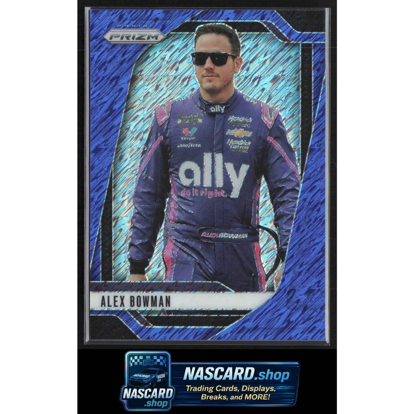 2025 Panini Prizm #22 Alex Bowman FOTL Blue Shimmer #/10