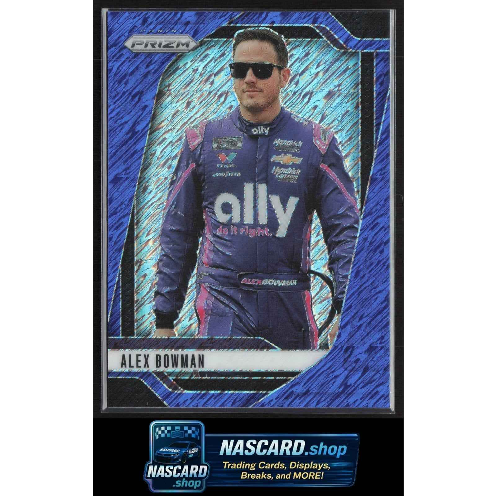 2025 Panini Prizm #22 Alex Bowman FOTL Blue Shimmer #/10