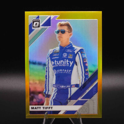 2020 Panini Donruss NASCAR - Optic Matt Tifft #45 Gold Prizm /10 - NASCARD.shop